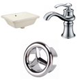 thumbnail image 1 of American Imaginations 18.25-in. W Rectangle Bathroom Undermount Sink Set In Biscuit - Chrome Hardware AI-26725, 1 of 9