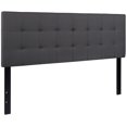 thumbnail image 1 of Bedford Tufted Upholstered Queen Size Headboard in Dark Gray Fabric, 1 of 9