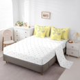 thumbnail image 3 of Erosebridal Love Heart Print Bedding Full Size, Romantic Valentines Comforter Sets with Sheets, Yellow, Reversible, 3 of 5