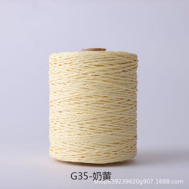280 Meter Colorful Threads Natural Raffia Straw Yarn for Bag Handbag Cushion Basket Hat Knitting Material Crochet Yarn Handcraft