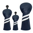 thumbnail image 3 of koolsoo 3 Pcs Housse de Golf en Cuir PU Housse de Tête de Club de Golf avec Interchangeable Bleu Foncé, 3 of 10