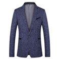 thumbnail image 1 of EGNMCR Jackets for Men Fine Check Woolen Men's Slim And Handsome Suit Top, 1 of 4