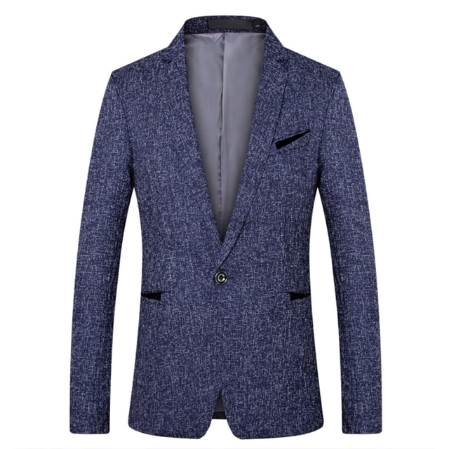 EGNMCR Jackets for Men Fine Check Woolen Men's Slim And Handsome Suit Top