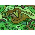 thumbnail image 1 of Ahgly Company Machine Washable Indoor Rectangle Transitional Green Area Rugs, 7' x 9', 1 of 7