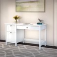 thumbnail image 2 of Scranton & Co Bureau d'Ordinateur Contemporain en Bois pour Bureau avec Rangement, Blanc Pur, 2 of 5