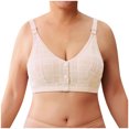 thumbnail image 1 of Timegard Bras for Women No Underwire Plus Size Comfort Front Closure Button Adjustable Strap Seniors Bras, 1 of 7