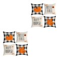 thumbnail image 1 of kurtrusly 4pack/lot Holiday Home With Easy-care Pillowcase Soft Cushion Cover Halloween-4 2Set, 1 of 6