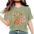 thumbnail image 5 of RKSTN Hauts d'Été pour Femmes Décontractés Coupe Ample Polyvalents T-Shirts Graphiques Mode à Imprimé Floral Respirants Manches Courtes Col Rond T-shirt Blouses, Cadeaux de la Fête des Mères, 5 of 5