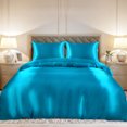 thumbnail image 3 of Unique Bargains Satin Duvet Cover Set 3 Piece and Pillow Sham Set, 3 of 8