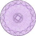 thumbnail image 1 of Ahgly Tapis Rond Lavable en Machine Intérieur Transitionnel Orchidée Violet, 3 Pieds Rond, 1 of 7