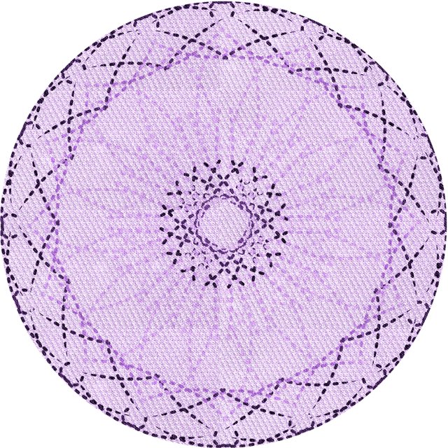 Ahgly Tapis Rond Lavable en Machine Intérieur Transitionnel Orchidée Violet, 3 Pieds Rond