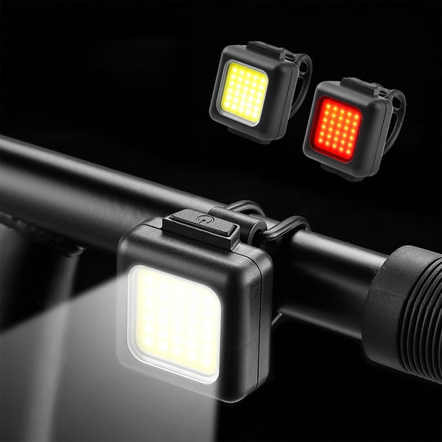 Bicycle Light Set, High Lumen Headlight and Tail Light, USB Rechargeable Bike Lights, Weatherproof Cycling Safety Lights, Easy Install Flashlight for Road Mountain Bikes