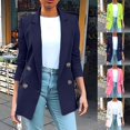 thumbnail image 1 of Sentmoon Blazer à Col Rabattu à Manches Longues Veste Blazer pour Femme Surdimensionnée Couleur Unie Ajustée Extensible Vêtements de Bureau Ravissant pour Réunions d'Affaires Violet TG, 1 of 7