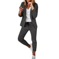 thumbnail image 2 of Cathalem Ensemble 2 Pcs pour Femme Décontracté Taille Haute avec Pantalon, Gris Foncé TG, 2 of 5
