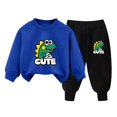 thumbnail image 2 of Pisexur Ensemble de Vêtements d'Automne pour Bébés Filles Garçons 2 Pcs Mode Décontractée Imprimé Mignon Manches Longues Col Rond Chandails en Molleton et Pantalons de Survêtement Ensemble de Survêtement pour Enfants Filles Garçons 3-8 Ans, 2 of 4