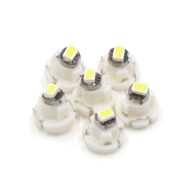 Unique Bargains 6Pcs White 3020 Car T3 LED Dashboard Instrument Light Lamp Bulb Interior