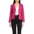 thumbnail image 1 of INSPIRE CHIC Women's Blazer Open Front Wear-to-Work Summer Crop Suit Jacket L Hot Pink-Solid, 1 of 6