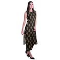 thumbnail image 3 of Moomaya Kurta Sans Manches à Col Peter Pan avec Pantalon Ensemble Ethnique 2 Pcs pour Femmes, 3 of 6