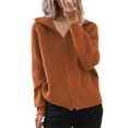 thumbnail image 1 of Bellella Cardigan Ample pour Femmes, Veste d'Hiver Chaude à Manches Longues, Orange 2TG, 1 of 2