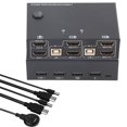 thumbnail image 1 of Commutateur KVM 2 Ports, 4W Interface Multimédia HD Switch Plug And Play Souris HDCP 2.0 pour Ordinateur Portable, 1 of 8