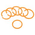 thumbnail image 1 of Unique Bargains 2' OD 1.6' ID Loose Leaf Rings Binder Ring Plastic O Rings for Book Scrapbook, Orange 50 Pack, 1 of 6