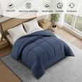 thumbnail image 4 of Swift Home High-Filled Down Alternative Comforter, Ultra Soft All Season Hypoallergenic Bedding, King, Indigo, 4 of 8