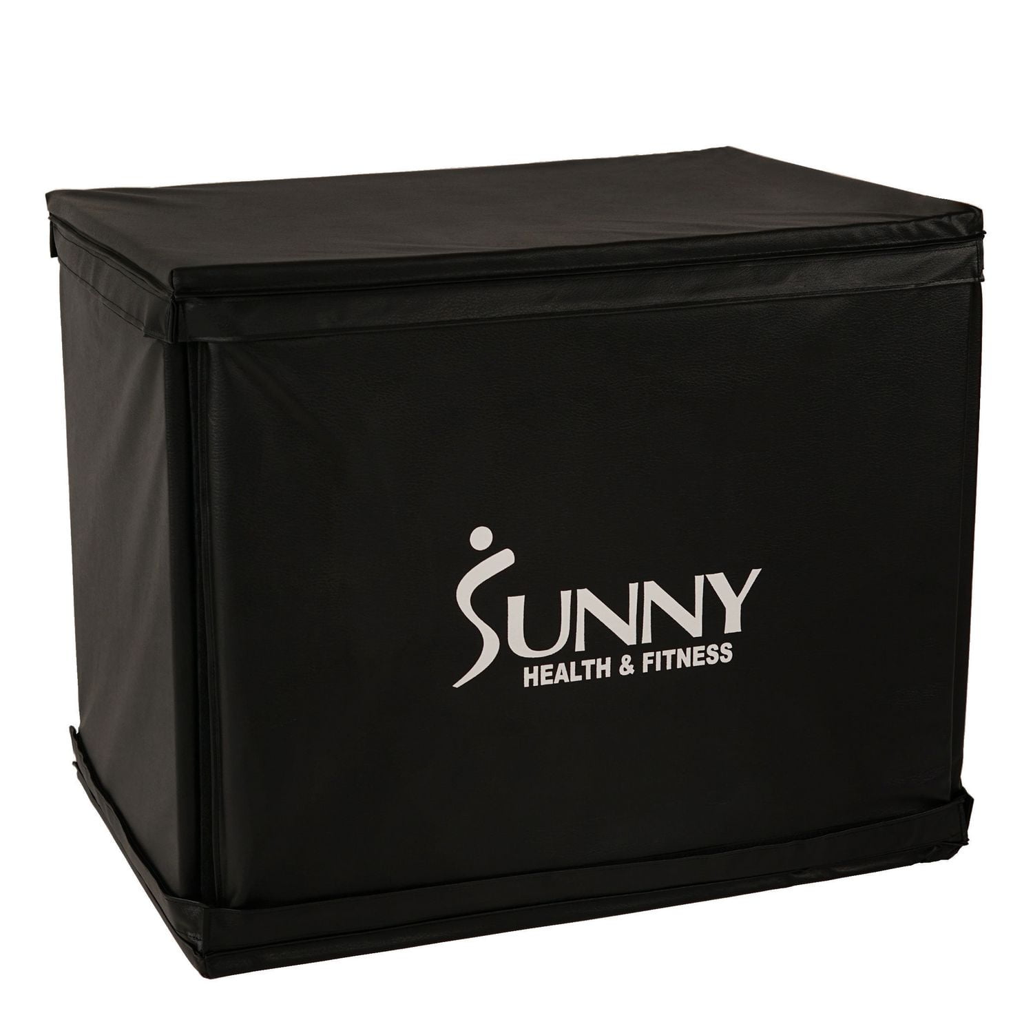 Boîte Plyo en bois Sunny Health & Fitness avec couvercle en mousse amovible, capacité de poids de 227 kg et réglage de la hauteur 3 en 1 - 76 cm / 61 cm / 51