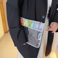 thumbnail image 3 of Fashion Letter Clutch Bag Transparent Cosmetic Bag PVC Zipper Clear Beauty Case, 3 of 7
