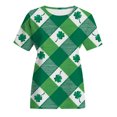 thumbnail image 4 of Birdeem Femmes Décontracté Jour de la Saint-Patrick Imprimé Manches Courtes Col Rond Chandail Blouse T-Shirt Hauts, 4 of 6