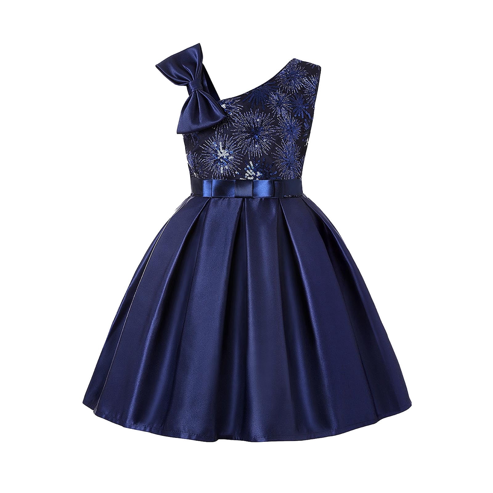 Robes de Cérémonie pour Filles Sans Manches Robe de Bal pour Filles Robe en Tulle Robe Enfants pour Filles 2-3 Ans