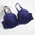 thumbnail image 2 of Sports Bras Middle Age Front Closure Lace Wireless Bra With Adjustable Straps Plus Size Plus Size Sports Bra Blue 110E, 2 of 7