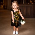 thumbnail image 2 of Robes d'Adolescent Été Papillons Noir Doré Sans Manches Nœud Arrière Robe Princesse Décontractée Jaune 9-10 Ans, 2 of 4