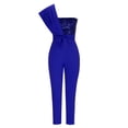 thumbnail image 4 of LSLJS Combinaison Sans Manches pour Femmes, Combinaison Décontractée Unie avec Ceinture, 4 of 8