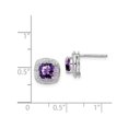 thumbnail image 3 of Boucles d'Oreilles en Améthyste de 1,70 Carat (ctw) en Argent Sterling, 3 of 4