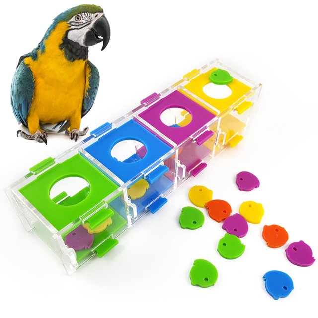 Parrot Toy Set Colorful Educational Creative Bird Chew Toy Bird Training Toy