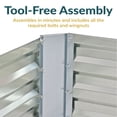 thumbnail image 4 of Sunnydaze Galvanized Rectangle Raised Garden Bed - 4' x 2' x 1' - Silver, 4 of 8
