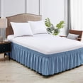 thumbnail image 2 of Jupe de Lit 18 Pouces Pouces / Style Enveloppant Taille TG / en Microfibre / Bleu Méditerranéen, 2 of 6