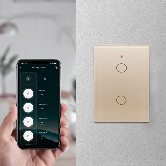 Cameland Smart Switc-H,Smart Wi-Fi Wall Switc-H,2.4Ghz Wi-Fi Tou-Ch Switches,Fit For Us Wall Switches, 2