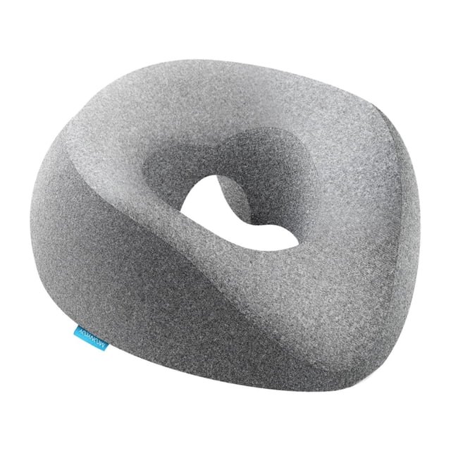 lionlar Face Down Pillow Massage Headrest with Washable Cover Support Memory Foam Prone Gray