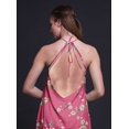 thumbnail image 4 of Bimba Robe Décontractée Oiseau Longue Dos Nu à Col Licou pour Femme, Robe de Plage Imprimée - Très Petit, 4 of 6