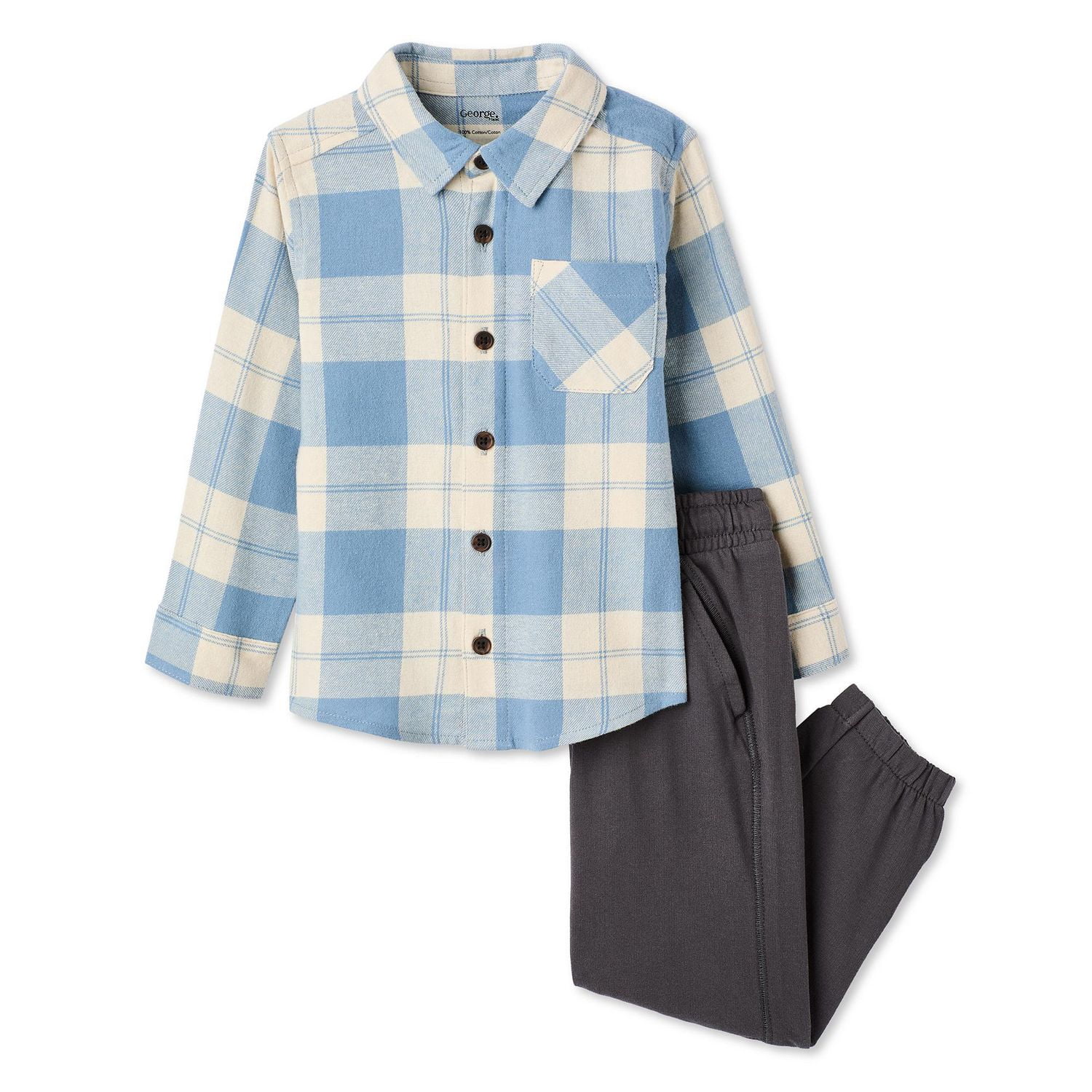 George Toddler Boys' Two Piece Flannel Set