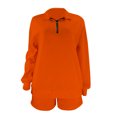 thumbnail image 4 of Birdeem Women's Solid Set Tracksuit Pullover 2 Piece Sport Hoodless Suit Sets, 4 of 7