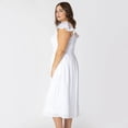 thumbnail image 3 of Devoted Women’s Plus size sleeveless midi dress with shoulder ruffle, 3 of 7