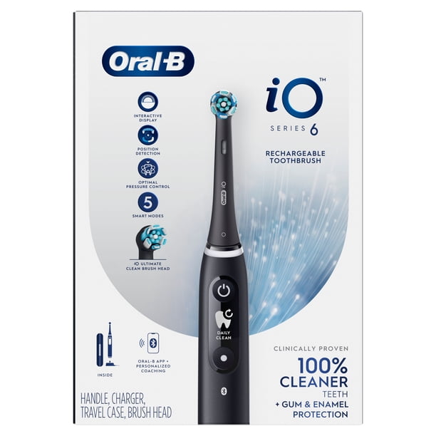 Oral-B iO Series 6 Electric Toothbrush with Brush Head, Black Lava