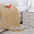 thumbnail image 2 of PiccoCasa 1 Pcs Home Warm Soft Microplush Fleece Solid Throw Blanket Camel Color 59" x 78", 2 of 10
