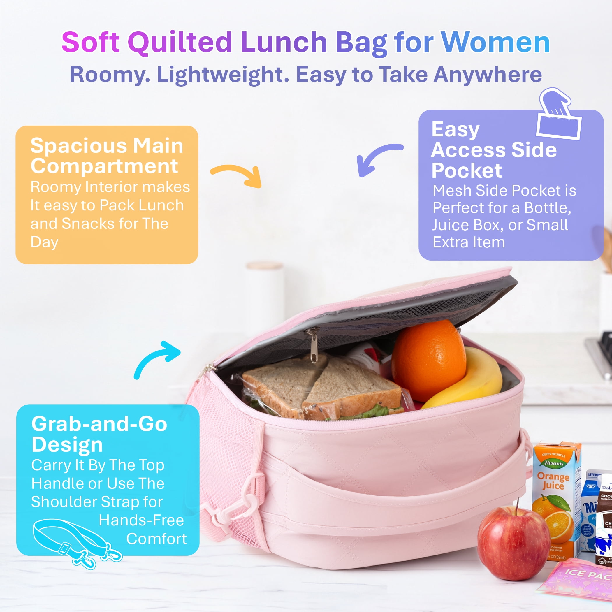 Jetstream Insulated Lunch Bag, Lunch Box, Fits Standard Bento Box