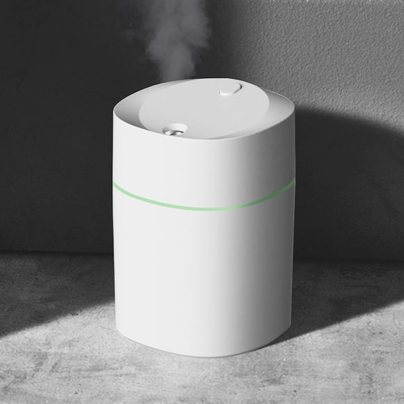 Portable Desk Humidifier, Xinsrenus Cool Mist Small Humidifier For Home Bedroom Office Plants, 200ml USB Mini Humidifier With Colorful Night Light, Low Noise Auto Shut-Off, White