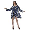 thumbnail image 3 of Moomaya Robes Décontractées Femmes Rayonne Robe Mini à Manches Longues pour Femmes, 3 of 4