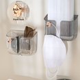 thumbnail image 4 of Storage Box with Flower Hook  Wall Mounted  Double Holes  Plastic Remote Control Glasses Storage Case  Household Supplies, 4 of 8