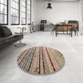 thumbnail image 4 of Ahgly Company Tapis d'Intérieur Lavable en Machine Carré Abstrait Beige Marron, 8 Pieds Carré, 4 of 7